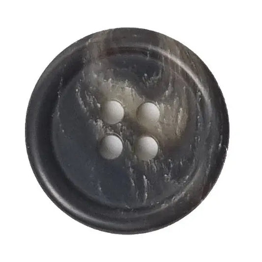 4 Loch Knopf 20 mm Schwarz