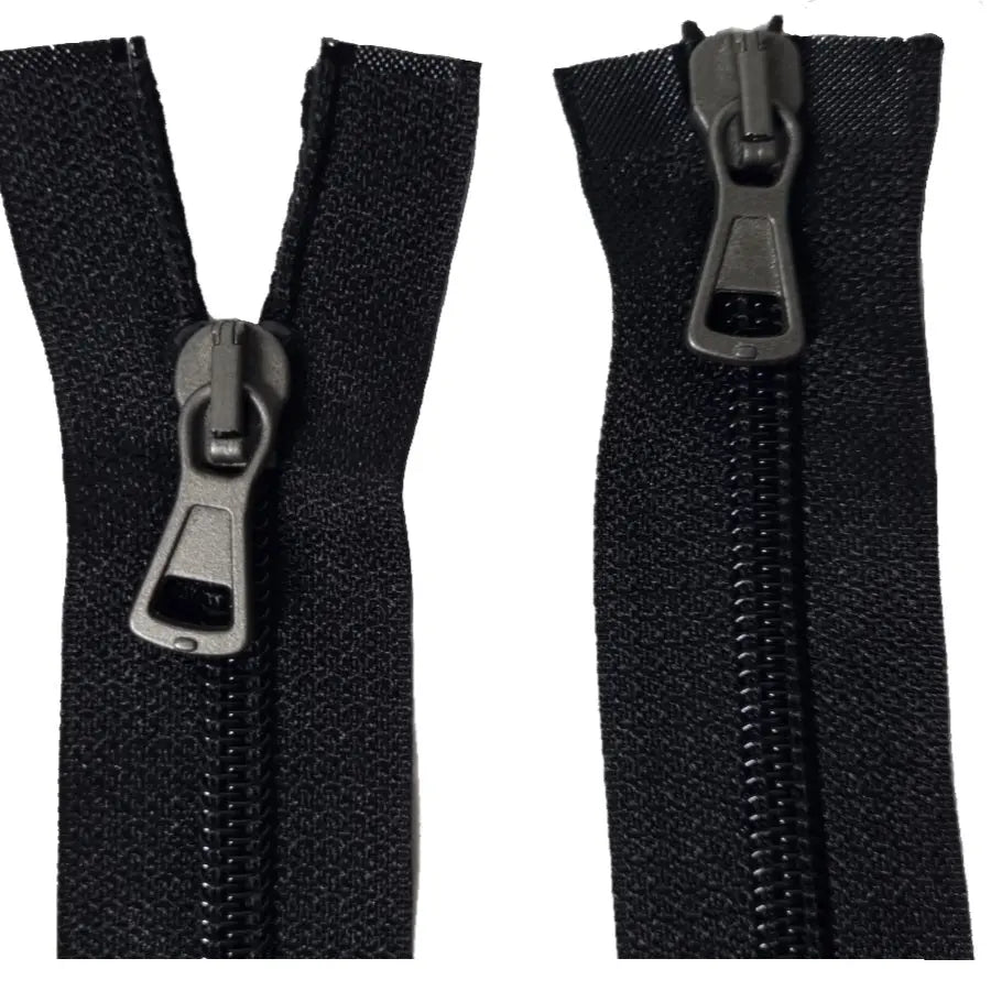 2 Wege Reißverschluss schwarz teilbar 53 cm CSM-STOFFE