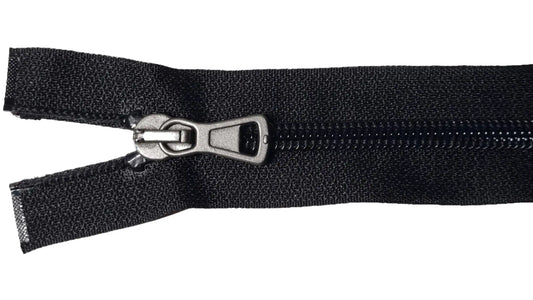 2 Wege Reißverschluss schwarz teilbar 53 cm CSM-STOFFE