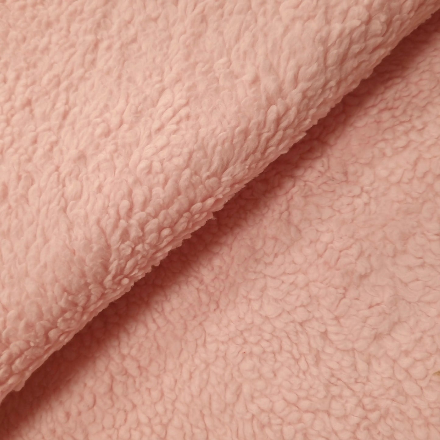 Baumwoll-Teddyplüsch uni rosa 90 cm Reststück CSM-STOFFE