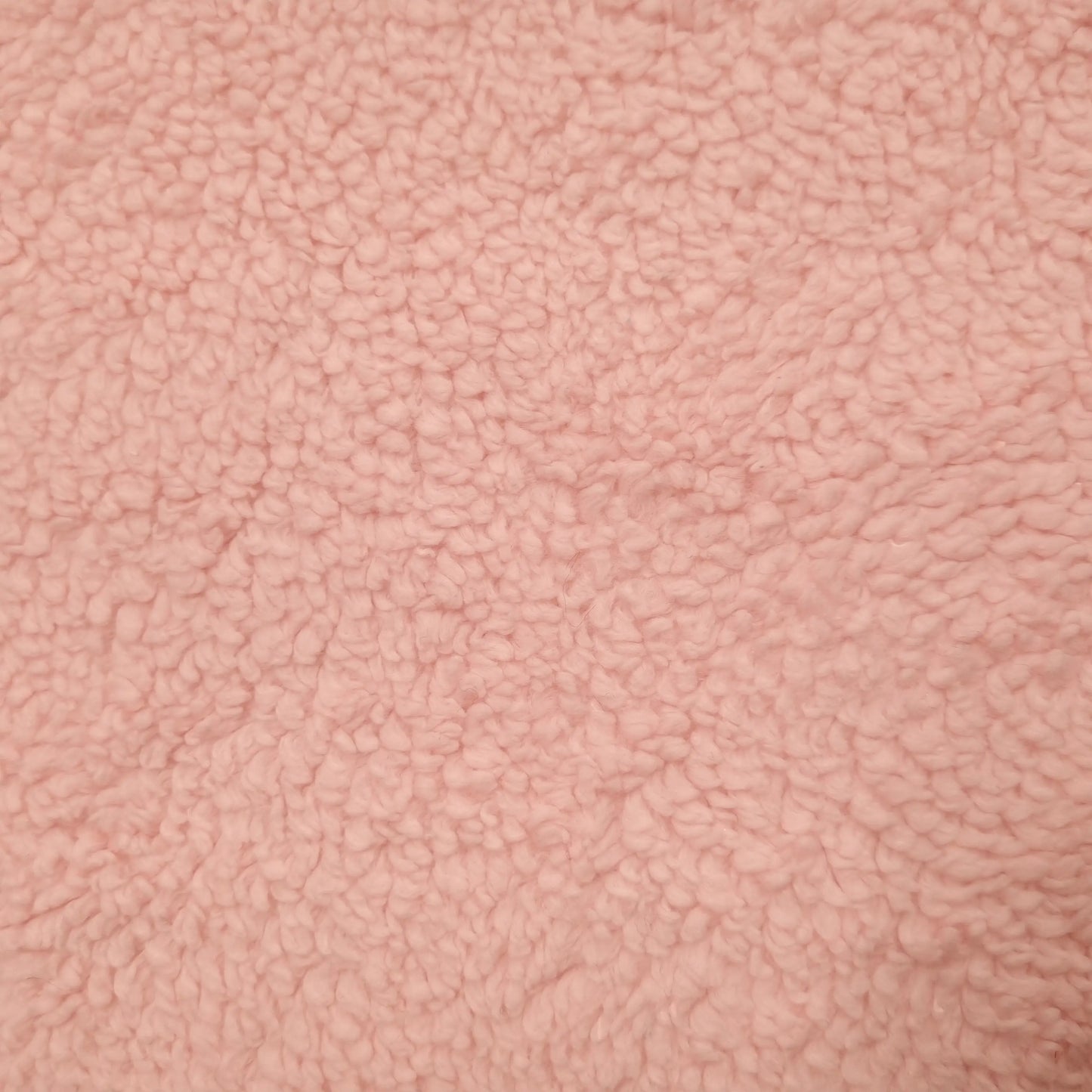 Baumwoll-Teddyplüsch uni rosa 90 cm Reststück CSM-STOFFE
