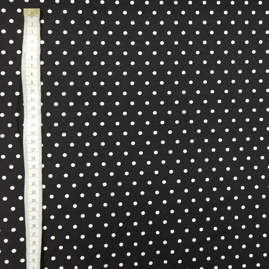 Baumwolljersey schwarz gepunktet