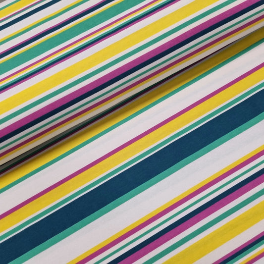 Baumwolljersey gestreift bunt 2