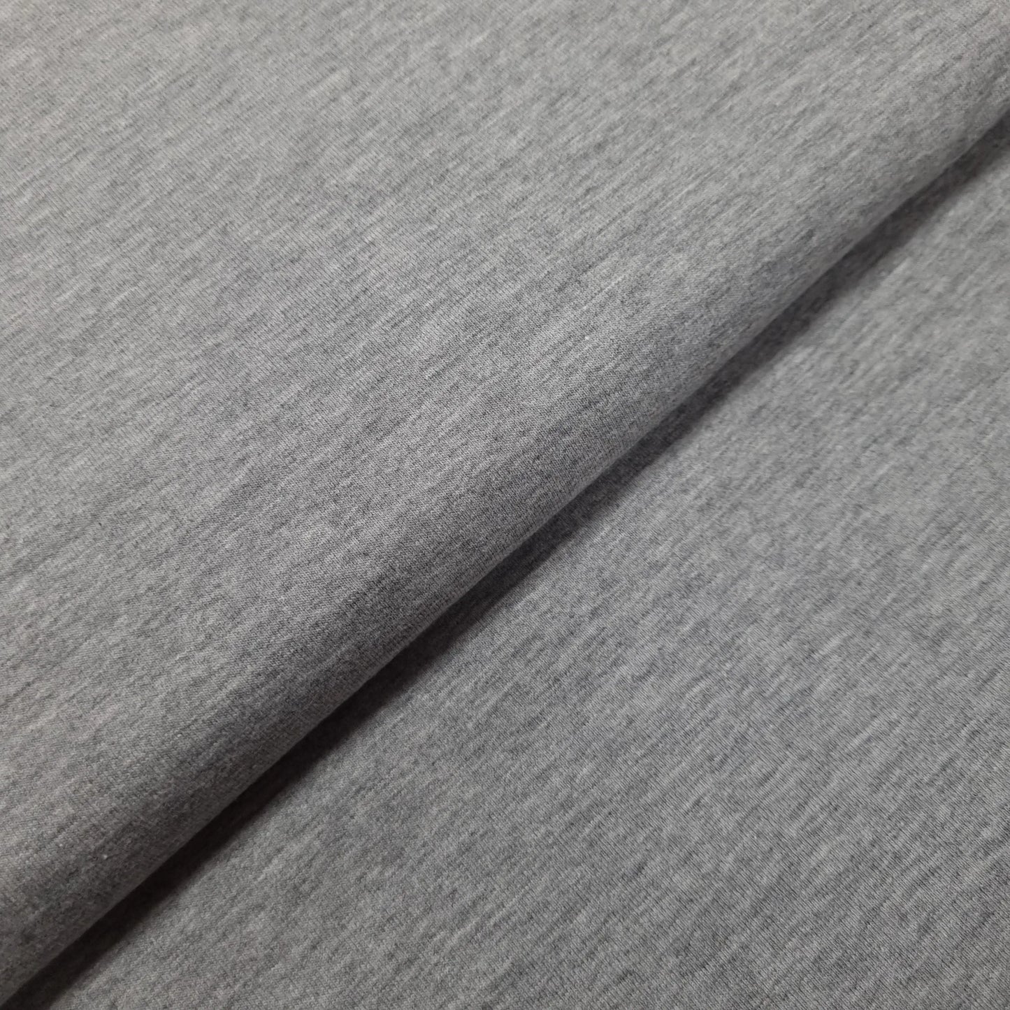 Baumwolljersey grau 80 cm Reststück CSM-STOFFE