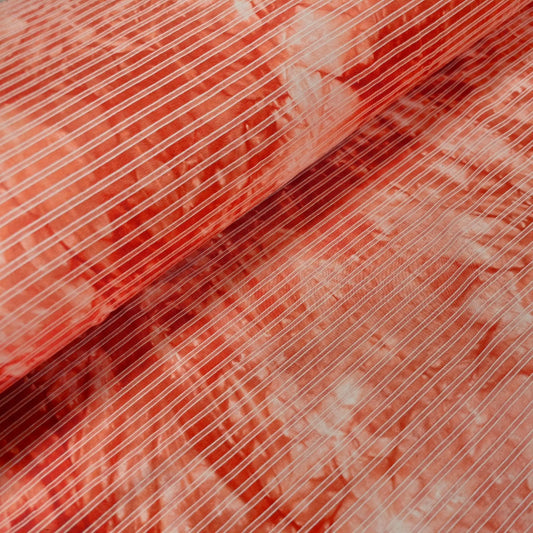 Baumwolljersey mit Streifen und batik