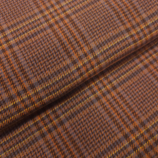 Baumwollstoff kariert braun CSM-STOFFE