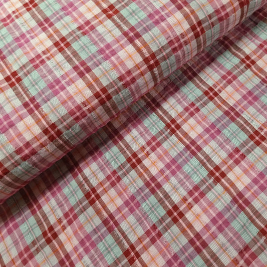 Baumwollstoff kariert gecrasht CSM-STOFFE