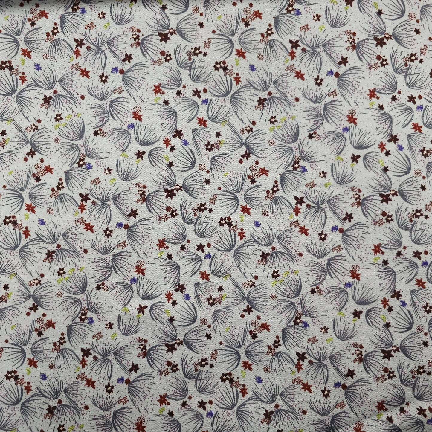Baumwollstoff mit Blumenmuster und Stretch CSM-STOFFE