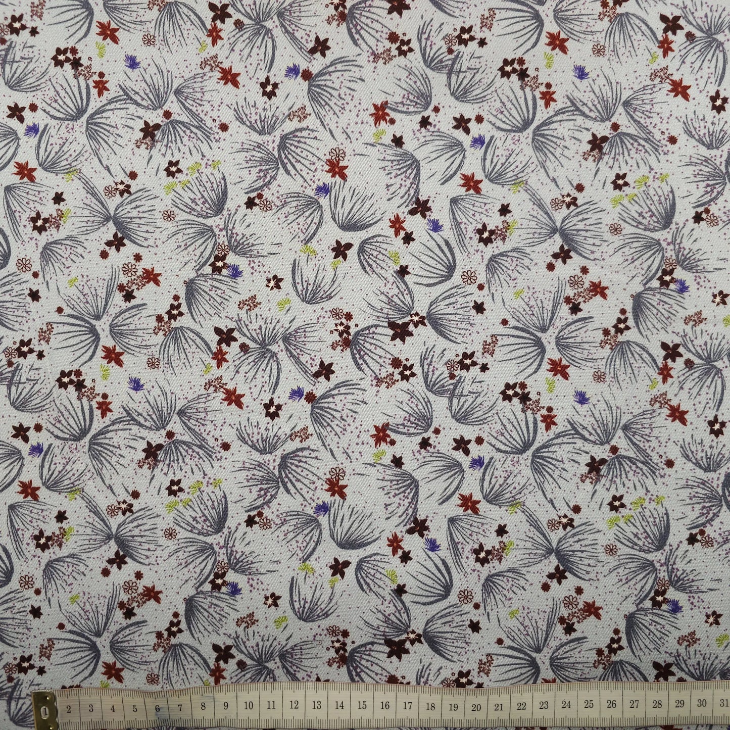 Baumwollstoff mit Blumenmuster und Stretch CSM-STOFFE