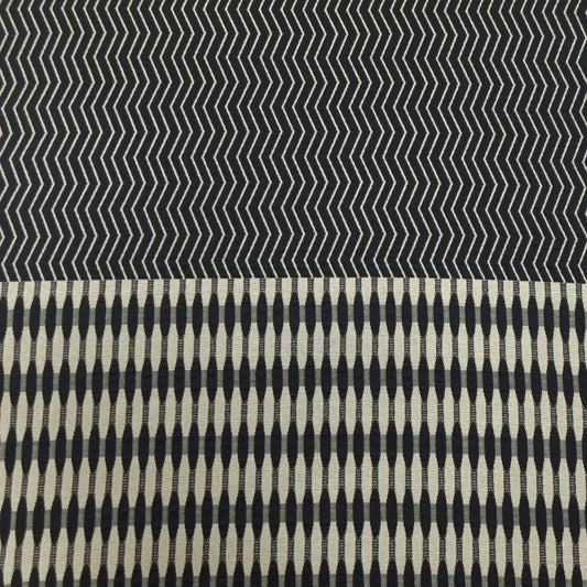 Jacquardjersey schwarz beige (Rapport 90 cm) CSM-STOFFE