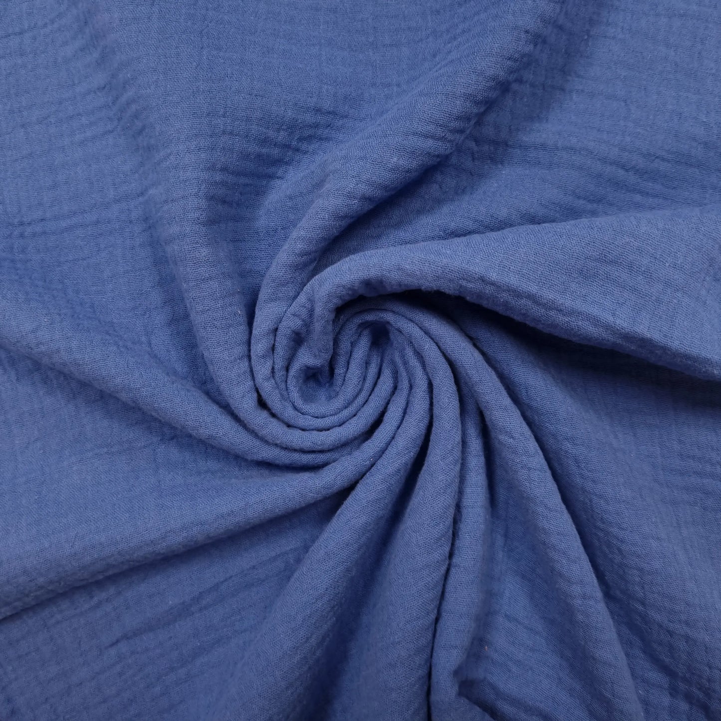 Musselin Dopppel Krinkel royalblau CSM-STOFFE