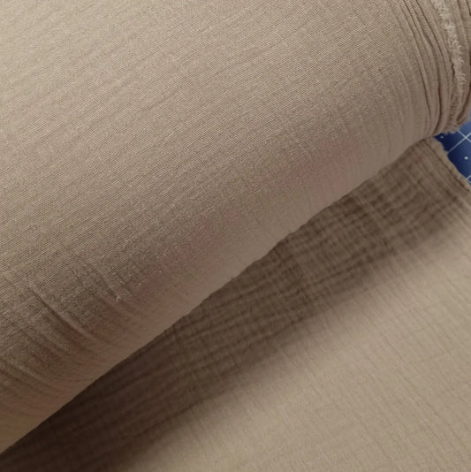 Musselin beige Double Gauze CSM-STOFFE
