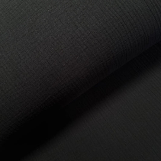 Musselin schwarz Double Gauze CSM-STOFFE