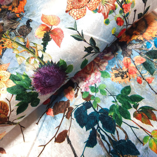 Pannesamt Blumenmuster