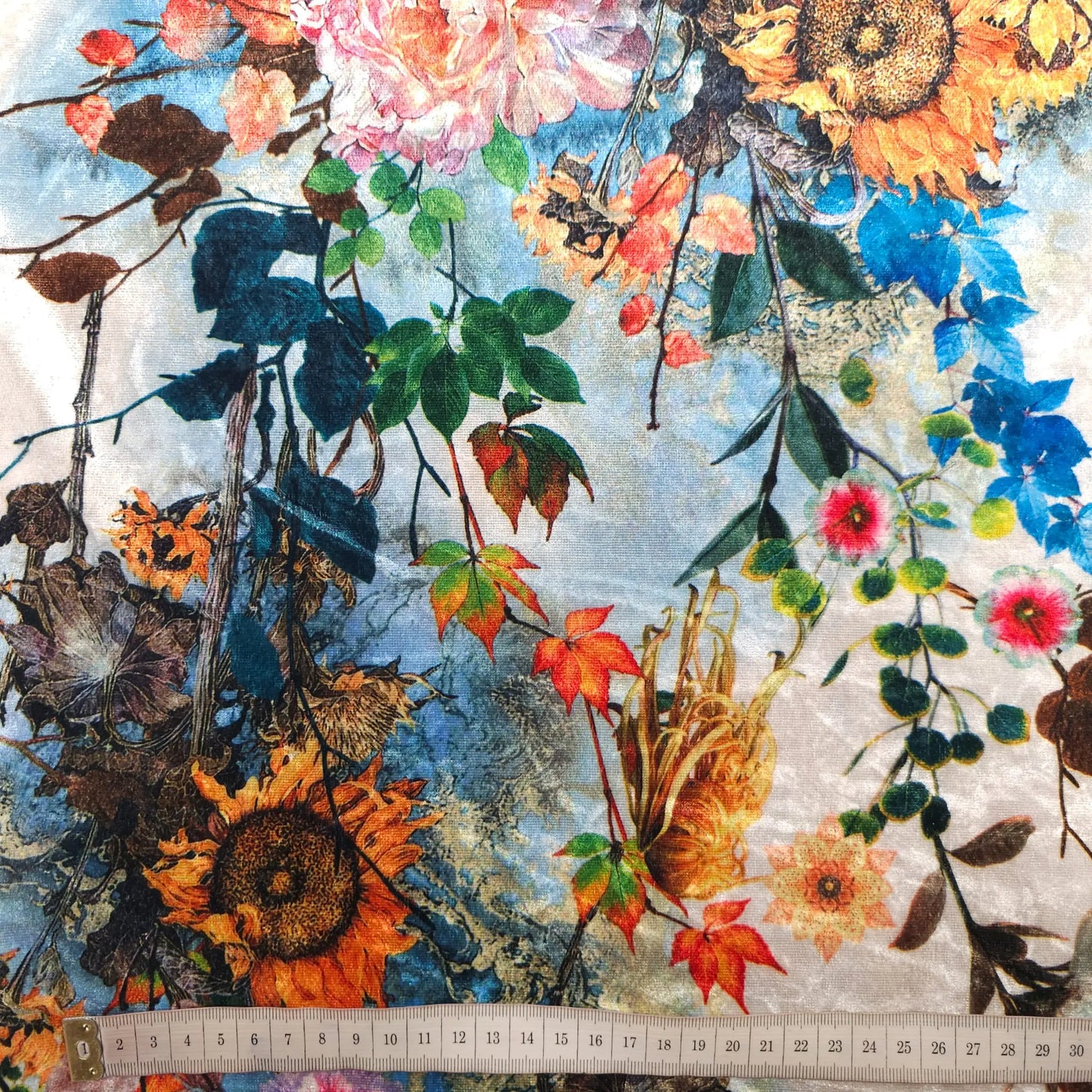 Pannesamt Blumenmuster