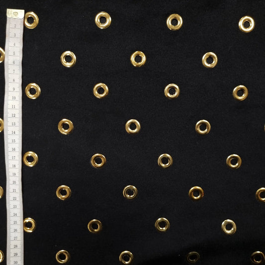 Polyesterstoff schwarz mit Oesen