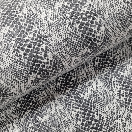 Polyesterstoff weiss mit Krokodilmuster