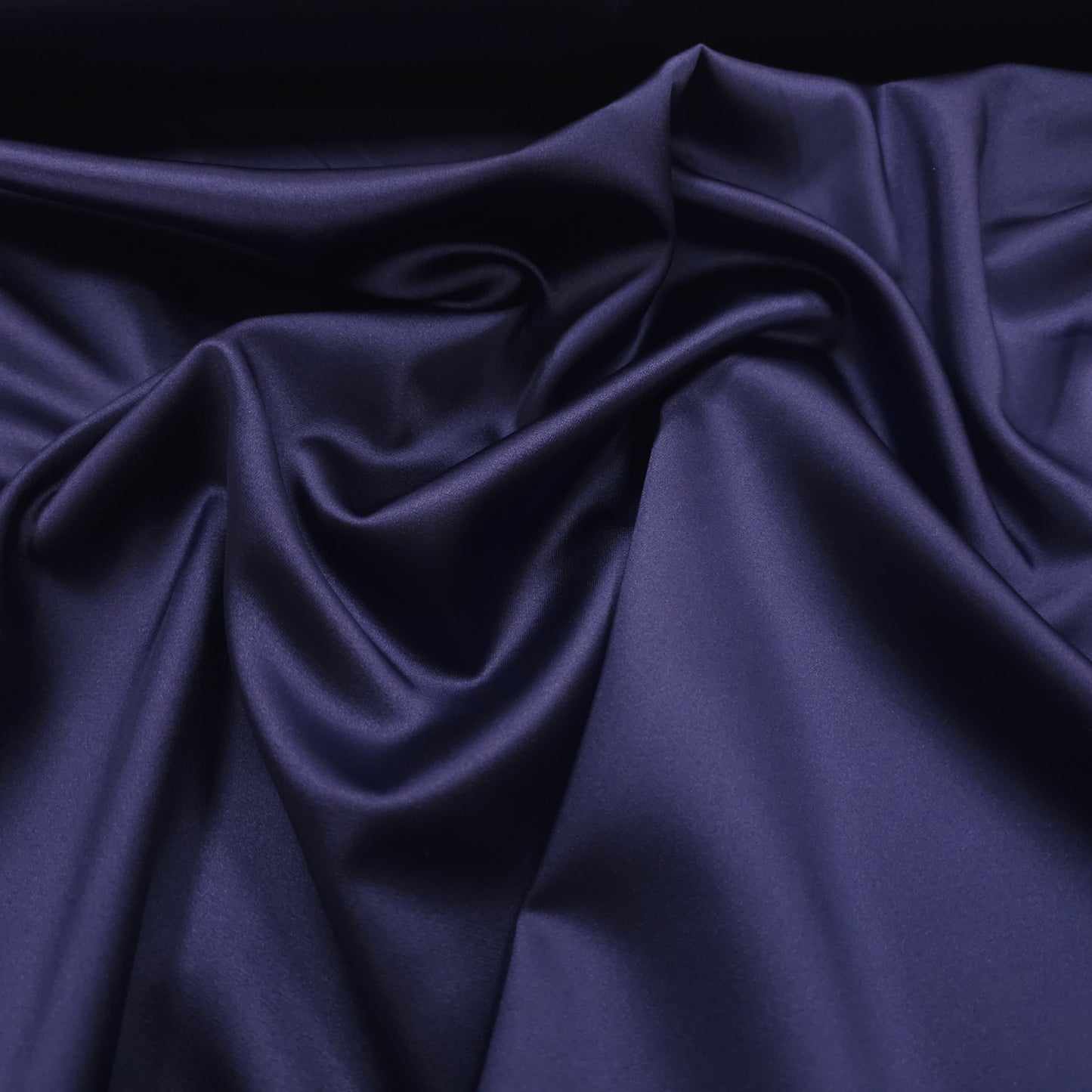 Premium Stretch Satin nachtblau CSM-STOFFE