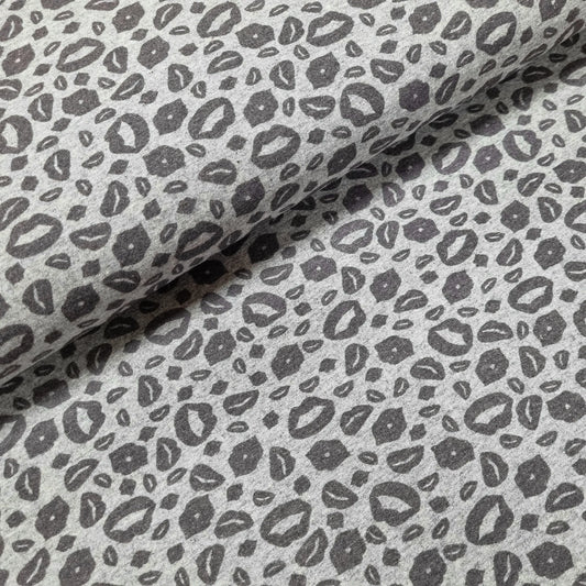 Sommersweat gemustert Grau CSM-STOFFE