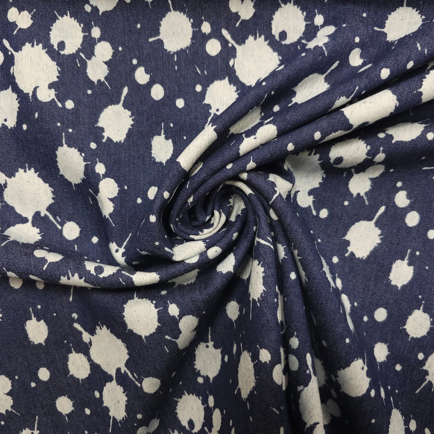 Stretch Jeansstoff mit Flecken CSM-STOFFE