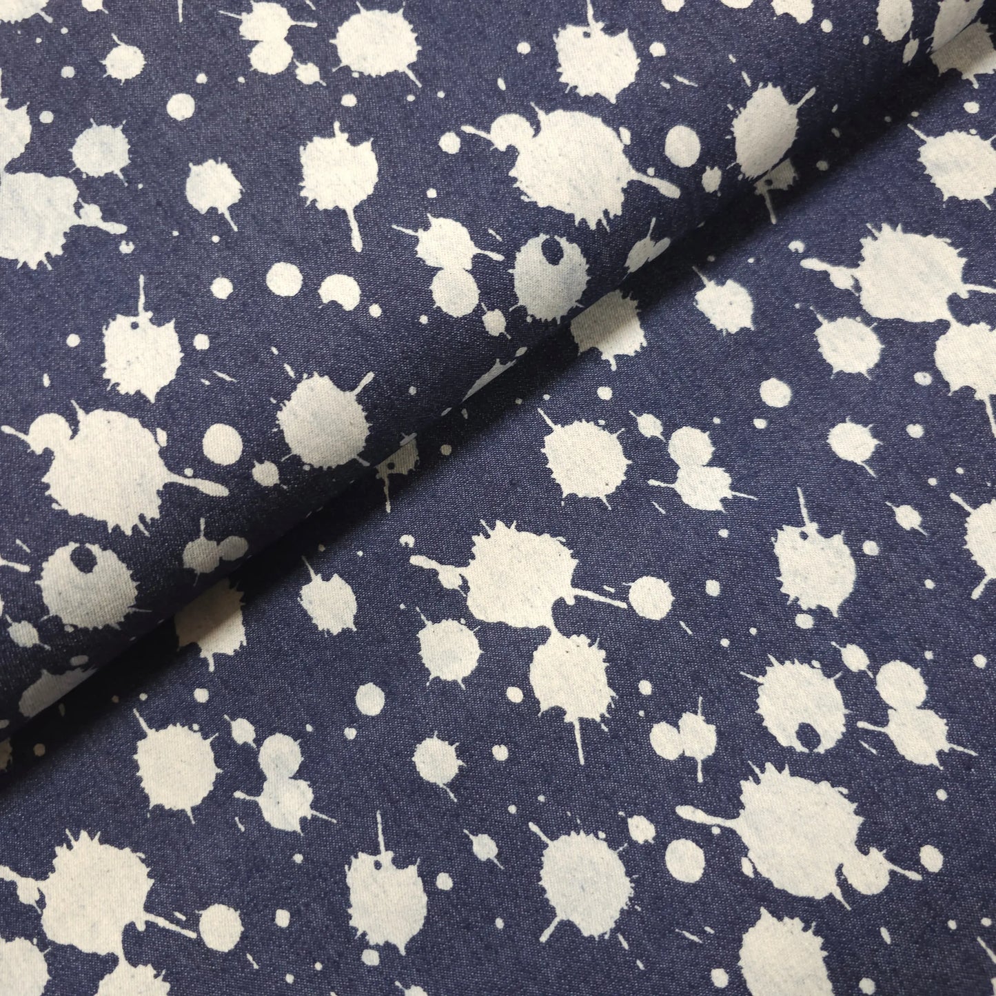 Stretch Jeansstoff mit Flecken CSM-STOFFE