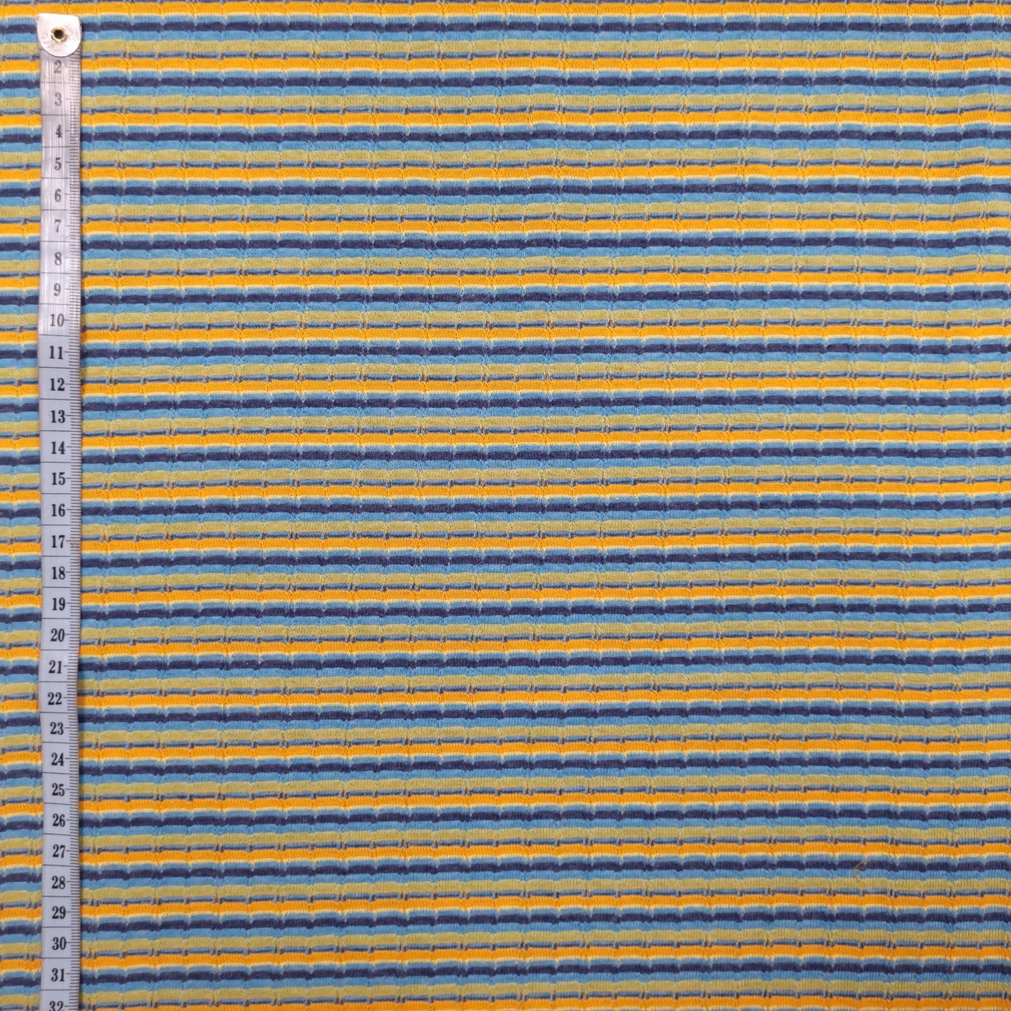 Strick Jersey gestreift mehrfarbig blau CSM-STOFFE