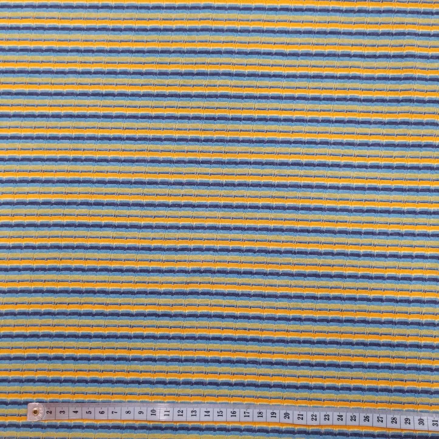 Strick Jersey gestreift mehrfarbig blau CSM-STOFFE
