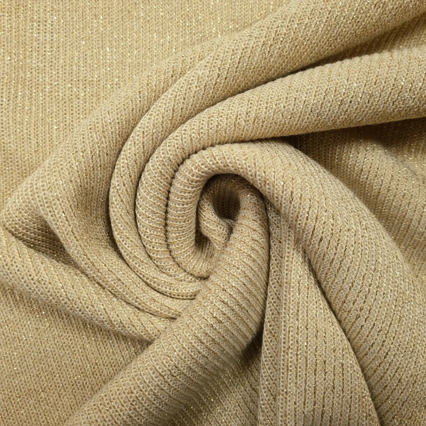 Strickstoff creme mit Lurex