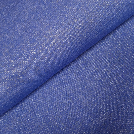 Sweatstoff blau Lurex