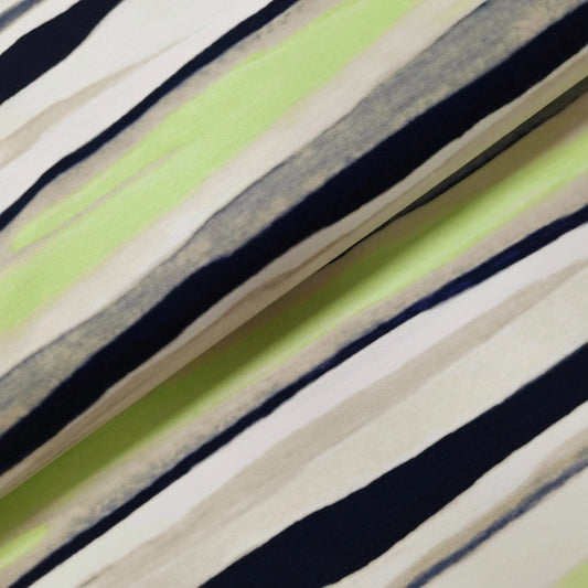 Viskosejersey gestreift mehrfarbig CSM-STOFFE