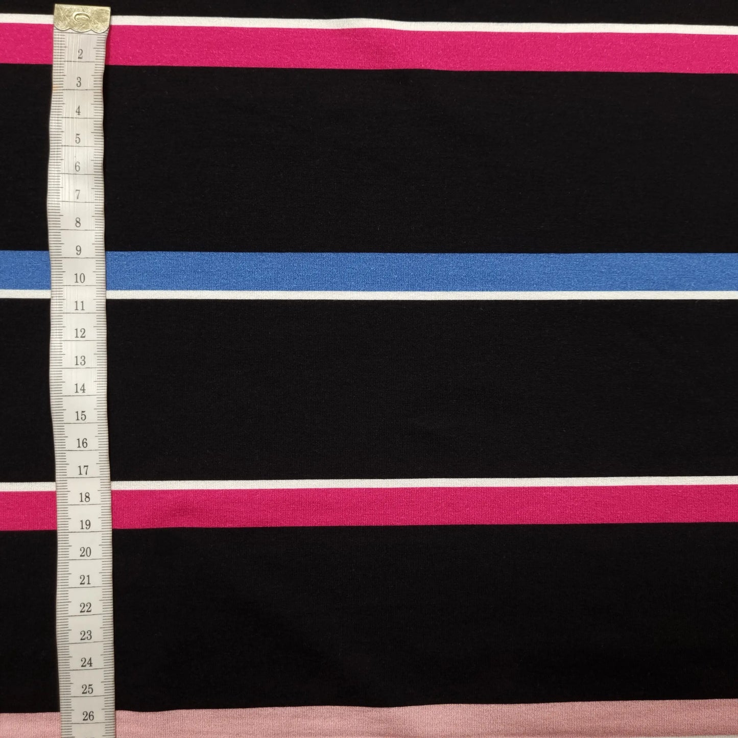 Viskosejersey gestreift schwarz mehrfarbig CSM-STOFFE