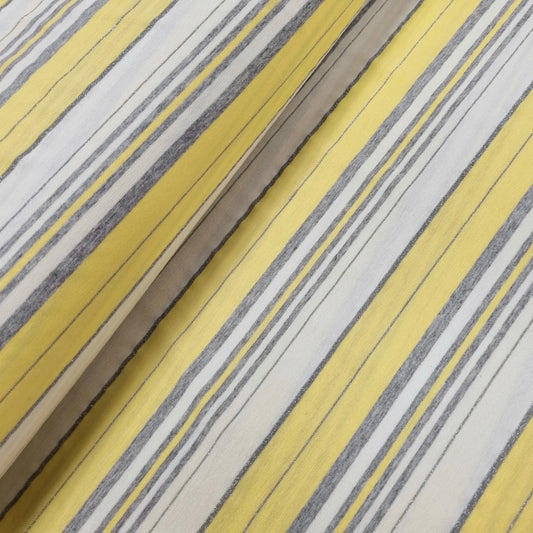 Viskosejersey gestreift weiß gelb weiß Lurex CSM-STOFFE
