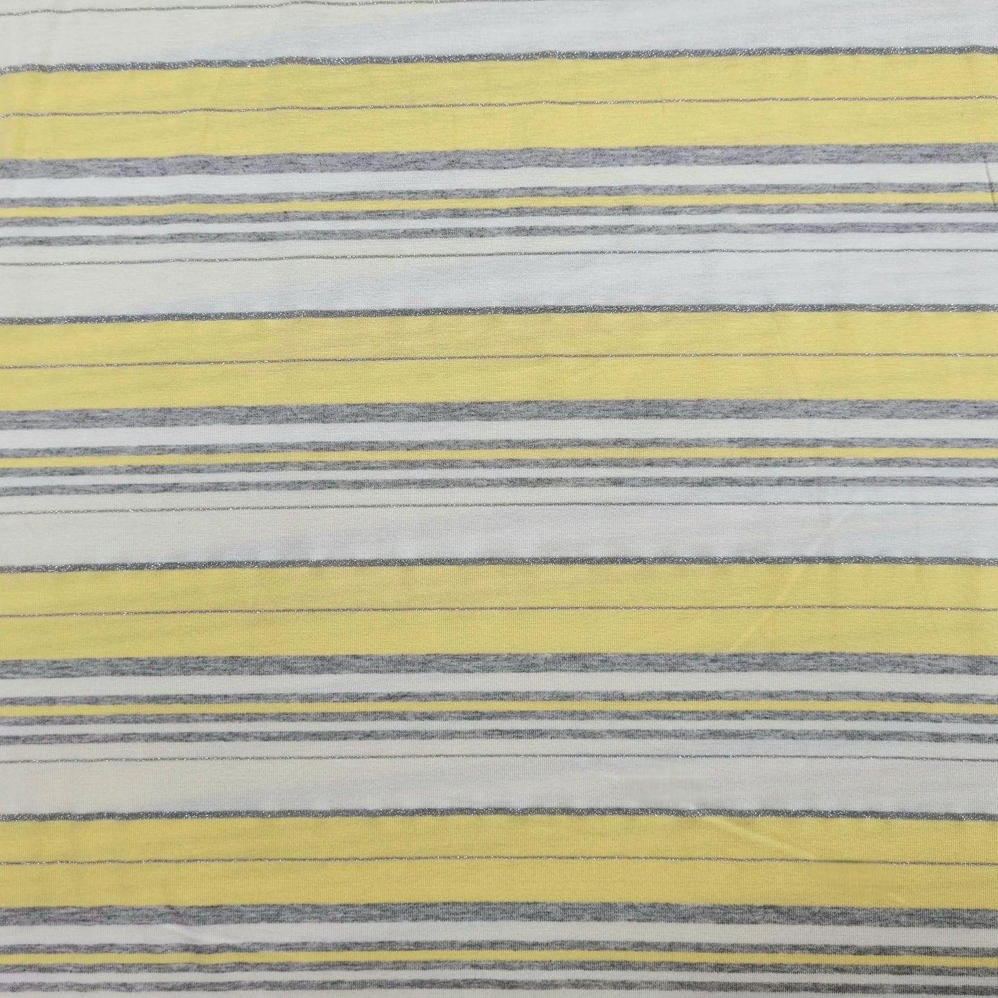 Viskosejersey gestreift weiß gelb weiß Lurex CSM-STOFFE