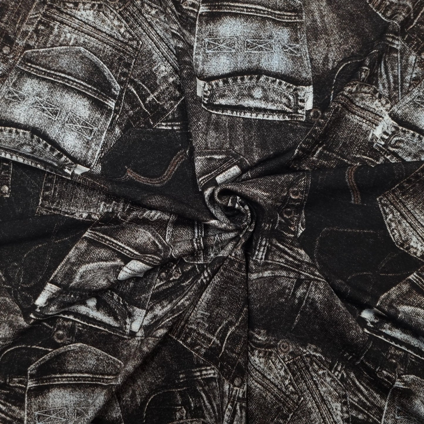 Viskosejersey mit Jeanshosen Muster CSM-STOFFE