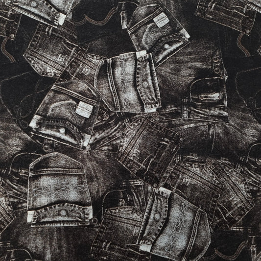 Viskosejersey mit Jeanshosen Muster CSM-STOFFE