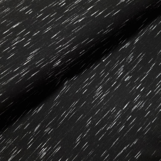 Viskosejersey schwarz weiß meliert CSM-STOFFE