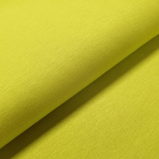 Viskosejersey uni limettengelb CSM-STOFFE