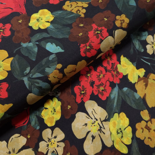 Viskosestoff ECOVERO™ Blumen gelb CSM-STOFFE