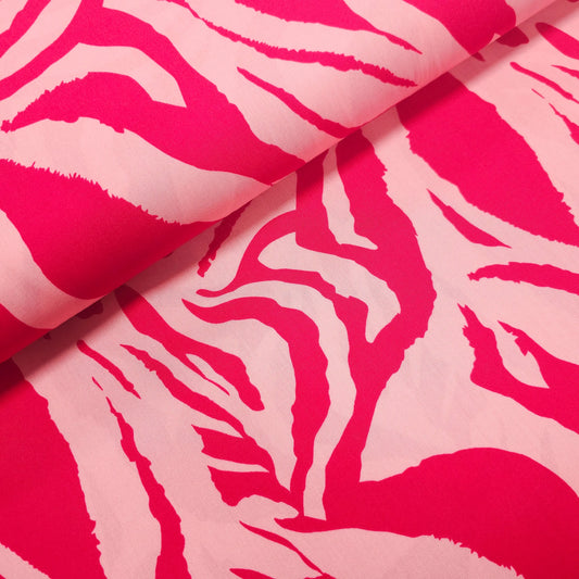 Viskosestoff Zebra Muster pink CSM-STOFFE