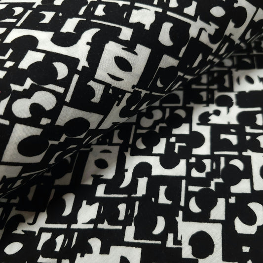 Viskosestoff mit geometrische Muster CSM-STOFFE