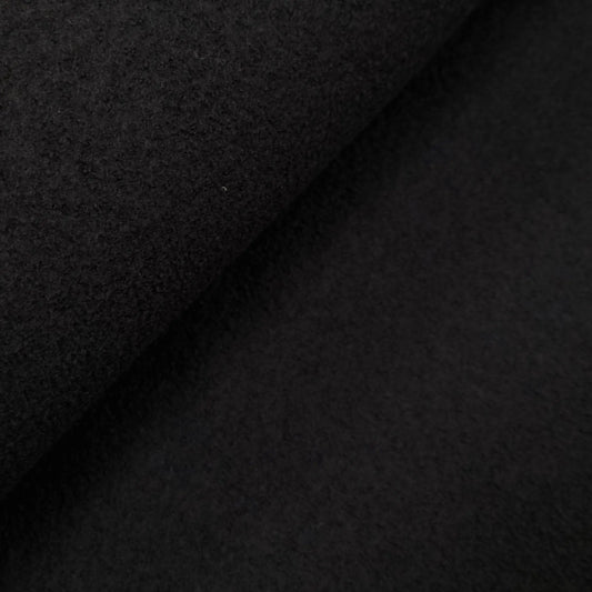 Wollmix Uni schwarz Walkmix CSM-STOFFE