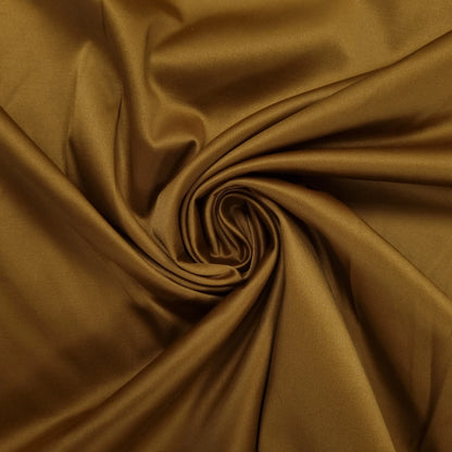 Baumwoll Stretch Satin goldbraun CSM-STOFFE