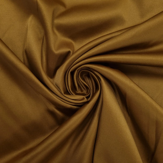 Baumwoll Stretch Satin goldbraun CSM-STOFFE