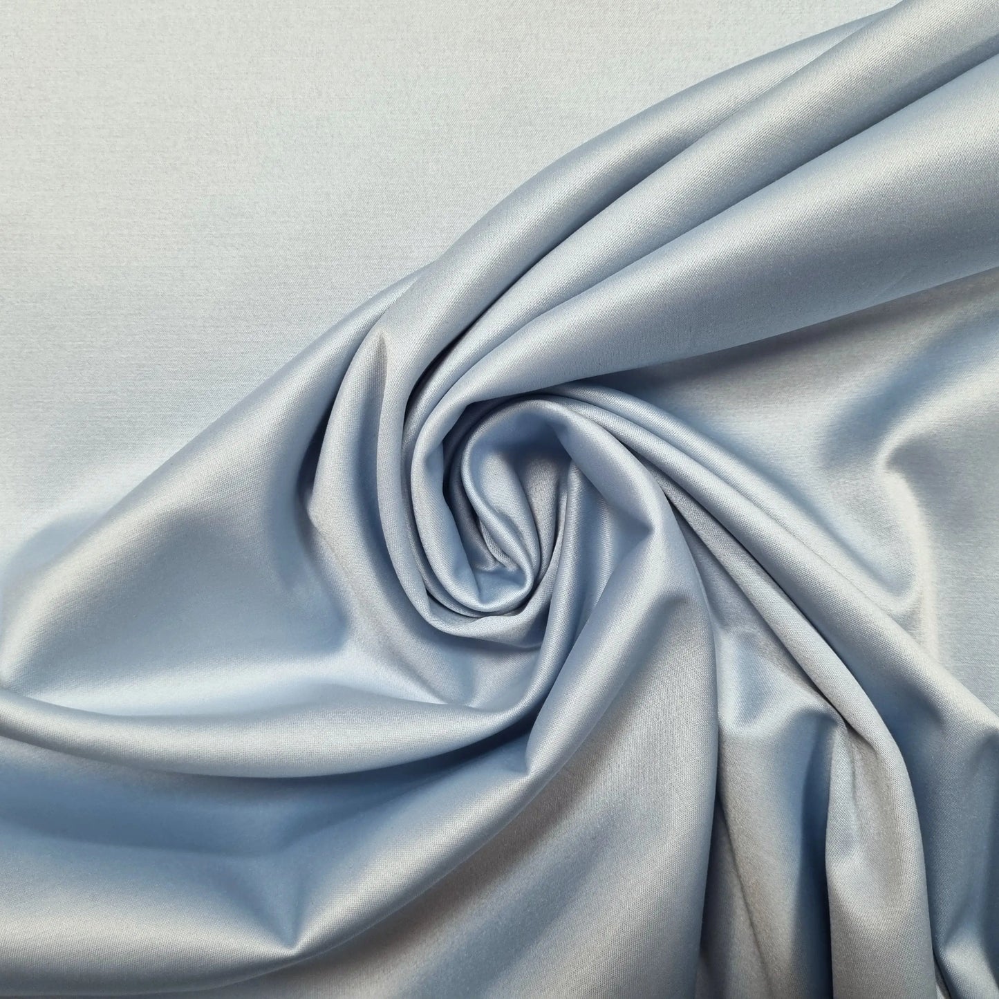 Baumwoll Stretch Satin hellblau CSM-STOFFE