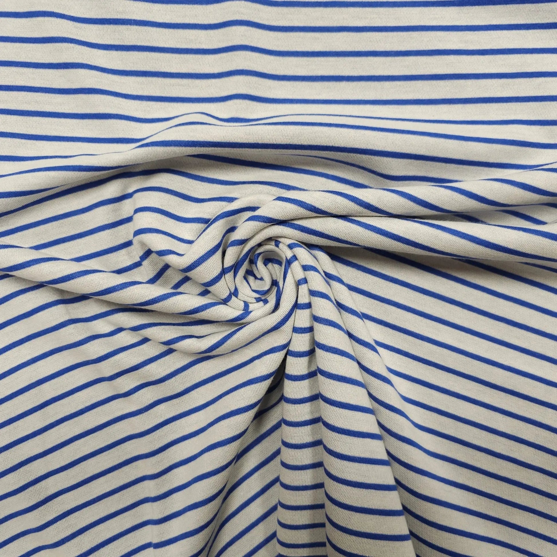 Baumwolljersey gestreift blau weiß double face 4