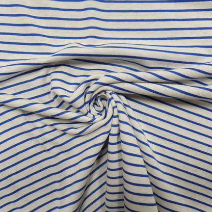 Baumwolljersey gestreift blau weiß double face 4