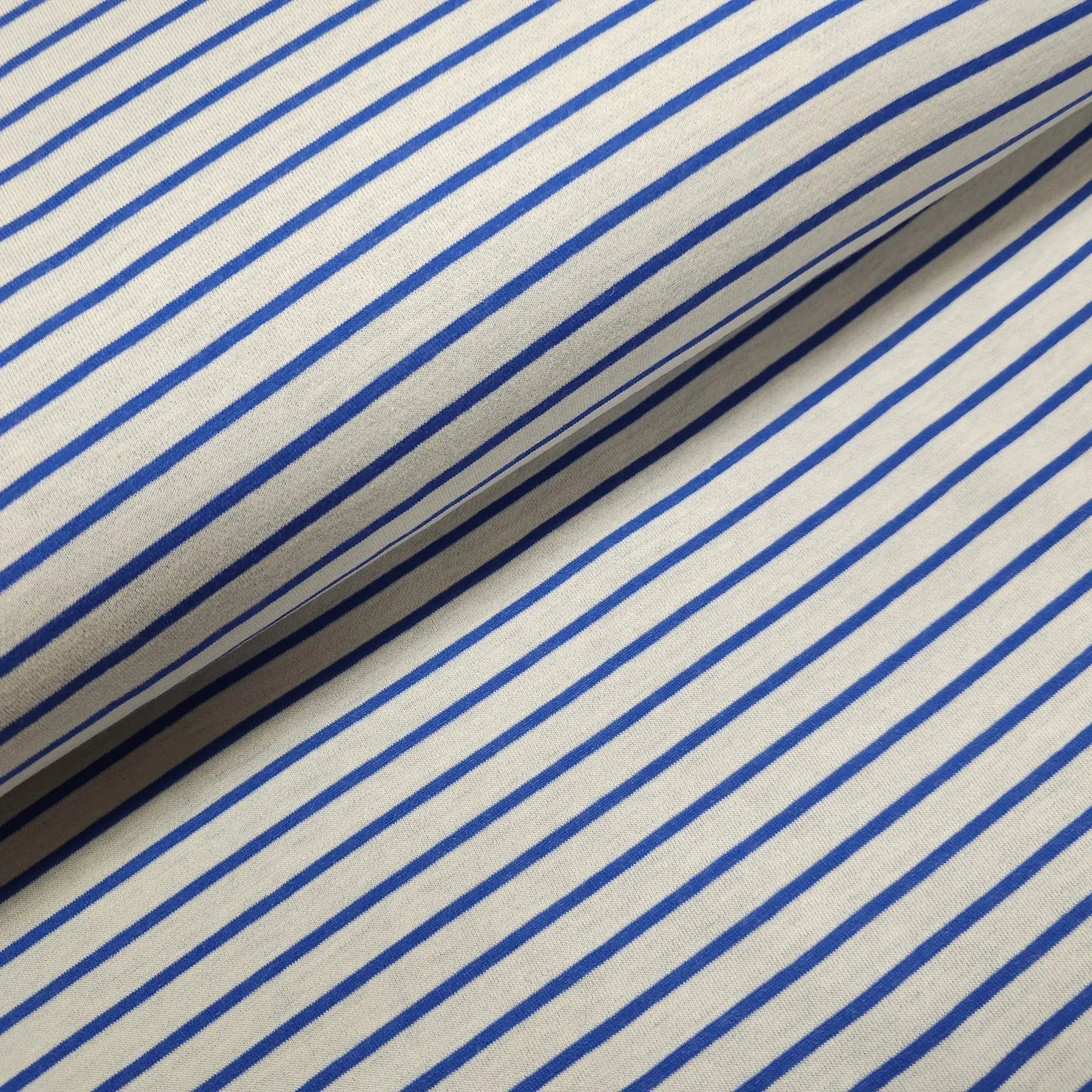 Baumwolljersey gestreift blau weiß double face 5