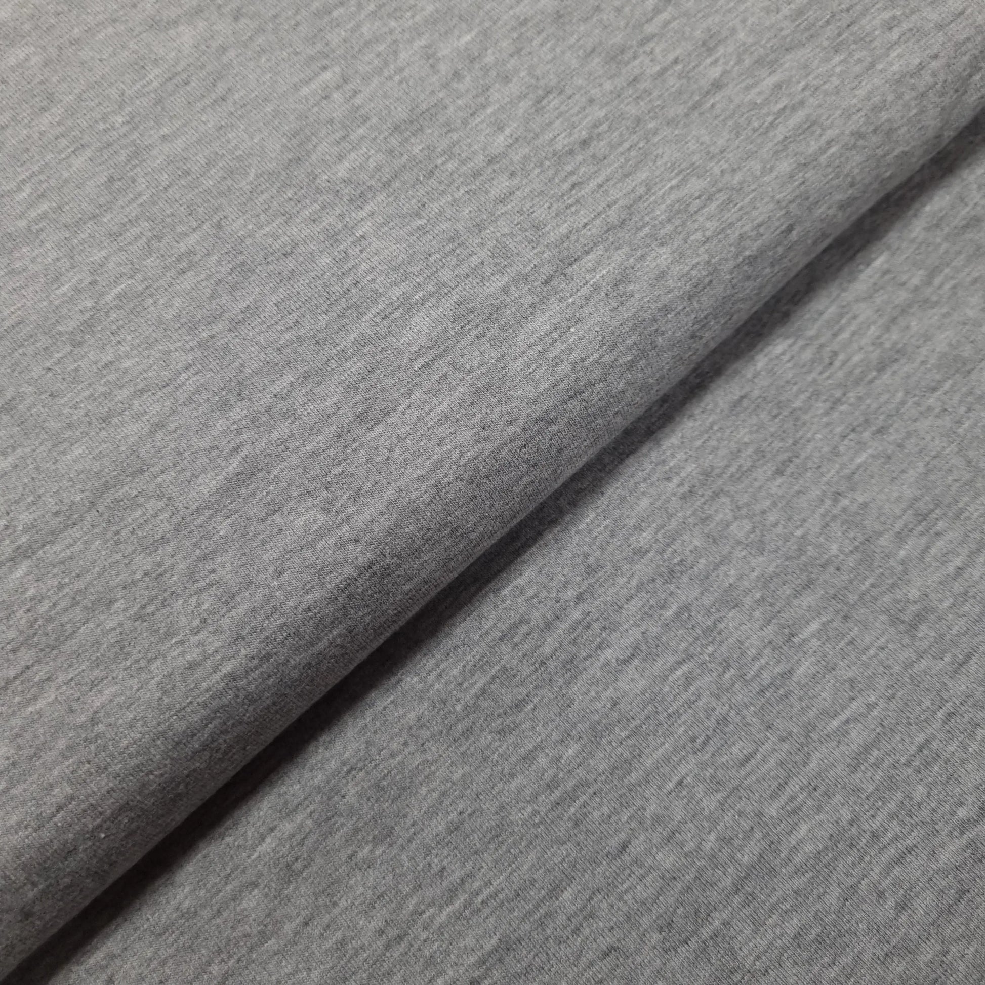 Baumwolljersey grau 80 cm Reststück CSM-STOFFE