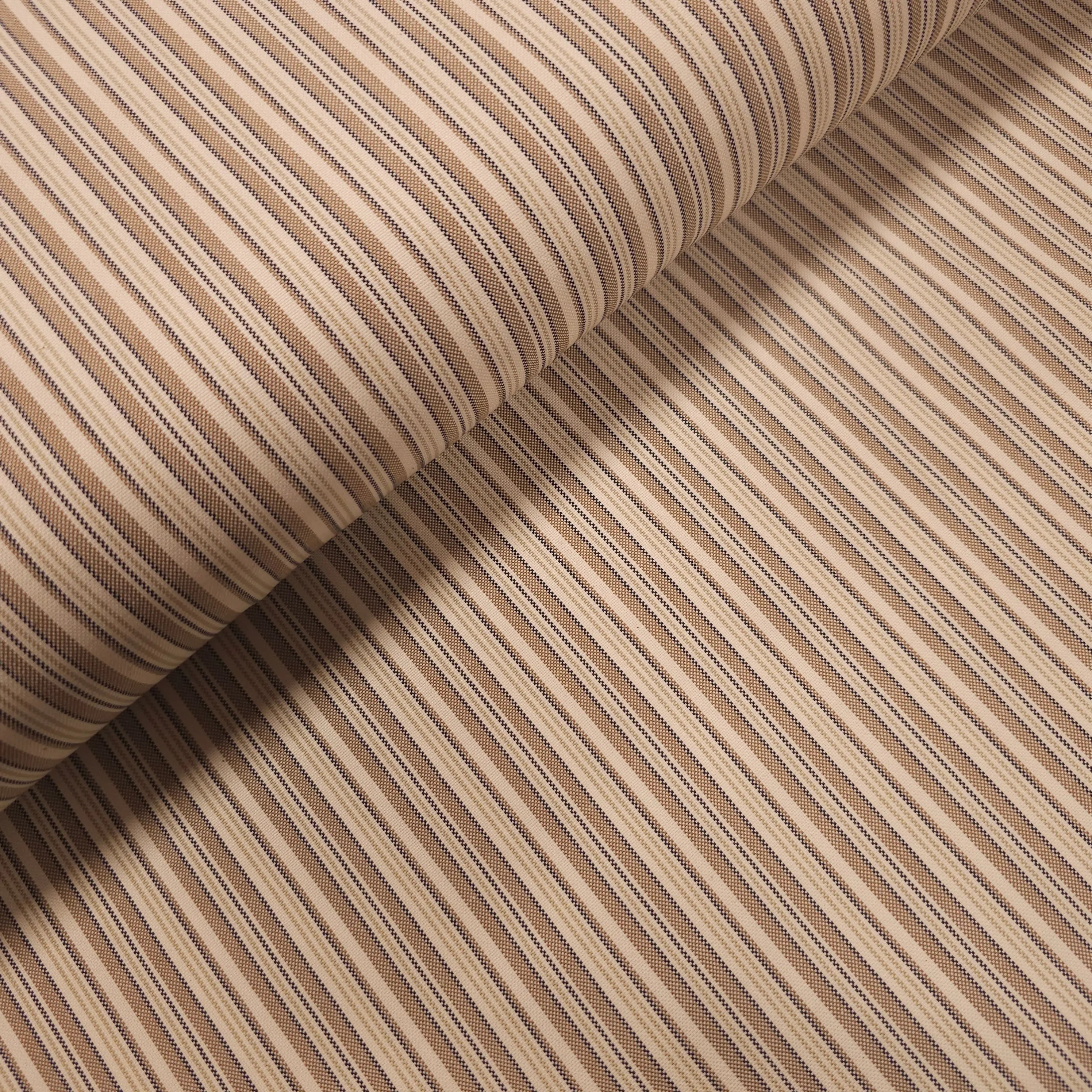Baumwollstoff gestreift beige CSM-STOFFE