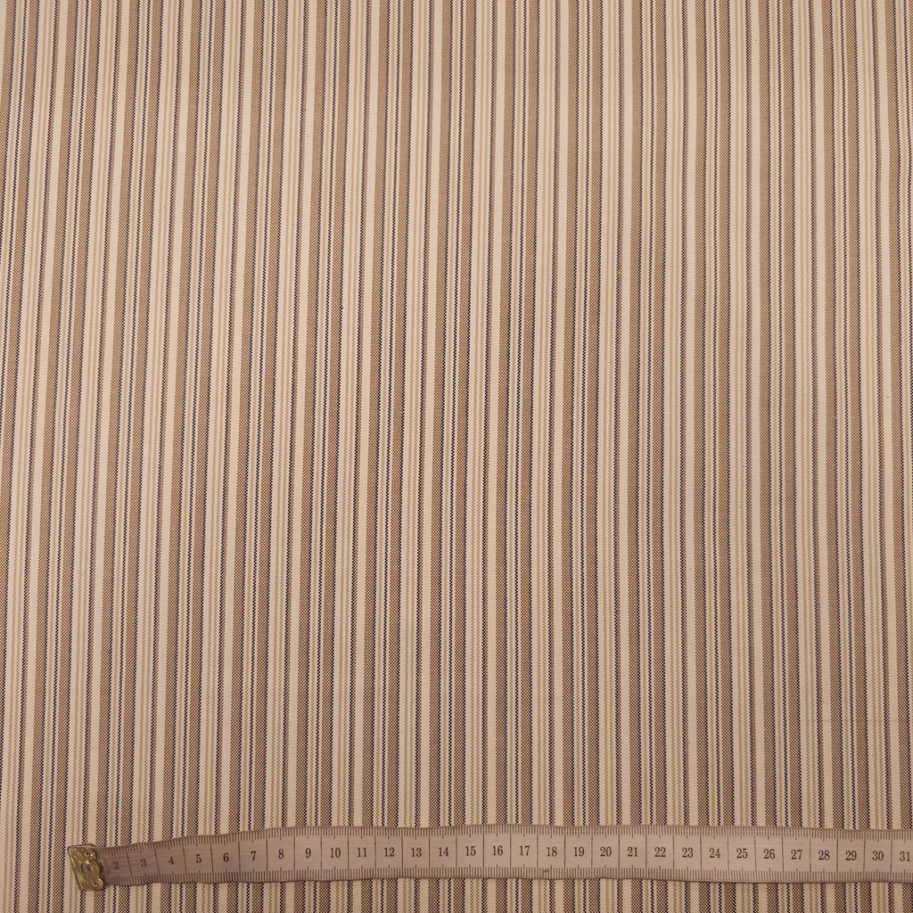 Baumwollstoff gestreift beige CSM-STOFFE